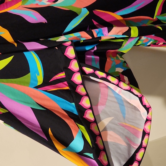 ❤️ NWOT! TRINA TURK SWIM COVER-UP TUNIC DRESS, HAWAIIAN BIRDS OF PARADISE, XL - Picture 10 of 16